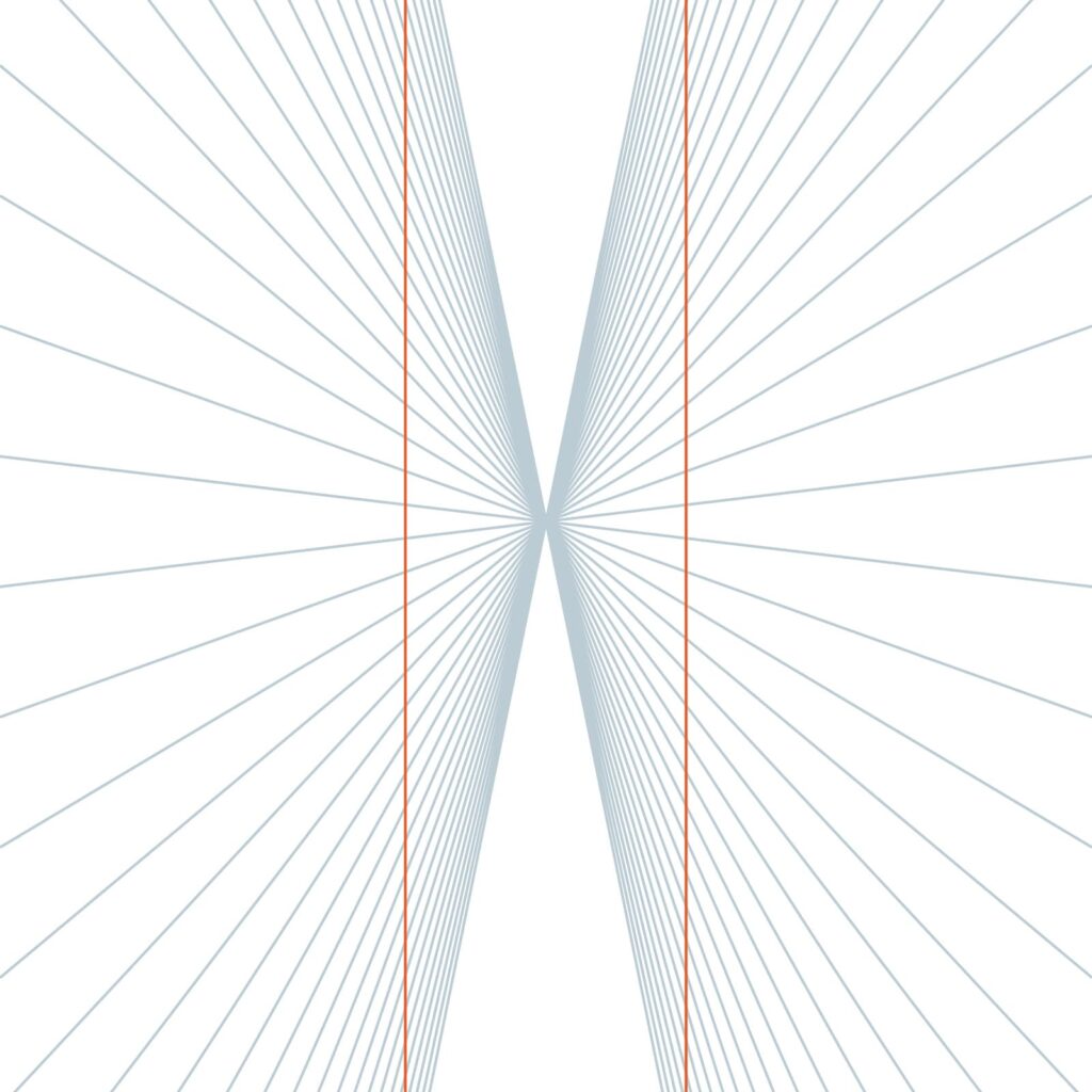 illusione ottica - le rette di hering